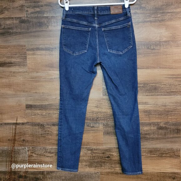 Madewell Jeans 27 Skinny 9" Mid Rise Woodland Wash MA938 Tummy Control Stretch - Picture 2 of 13